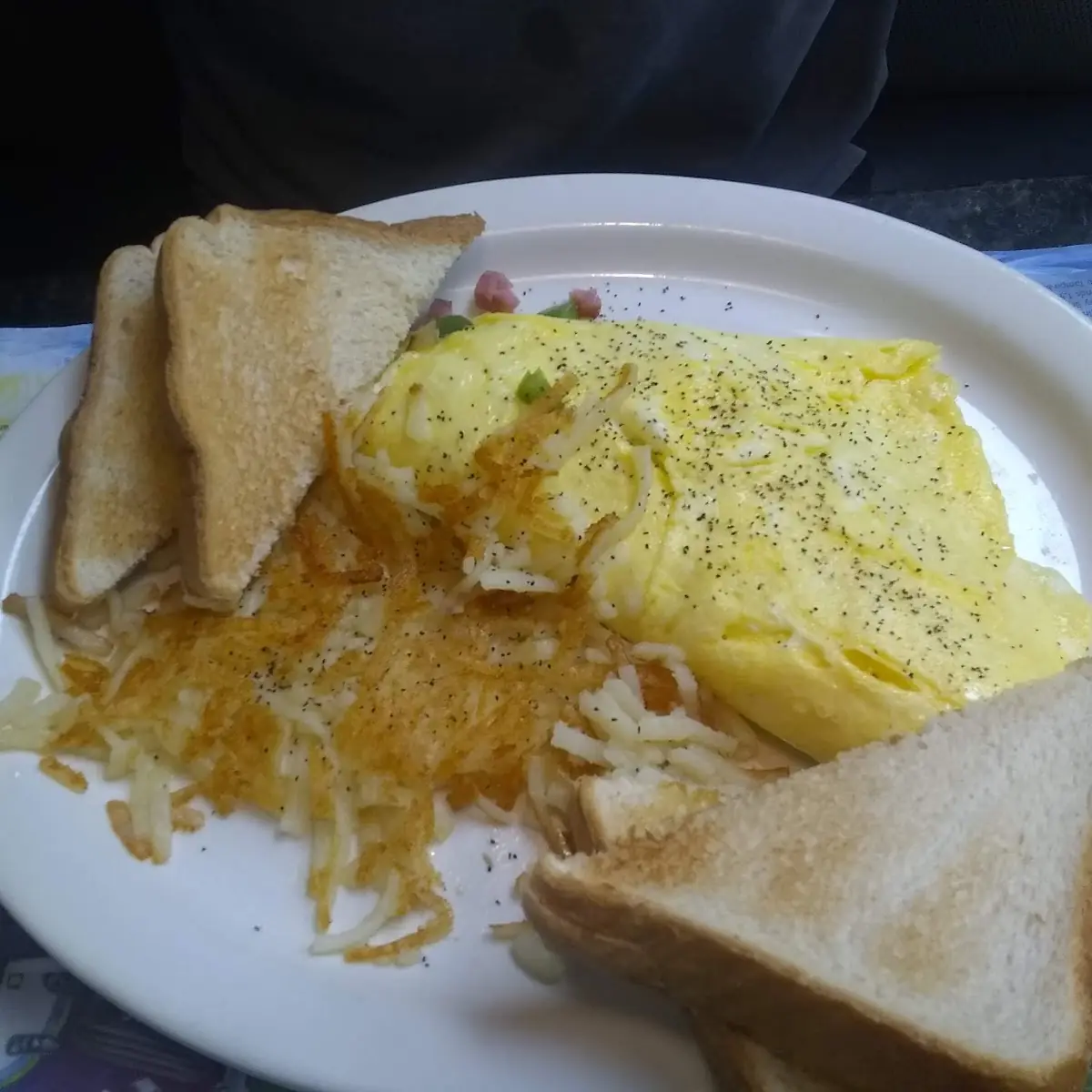 Western Omelette with Ham Diced Onions & Green Peppers
