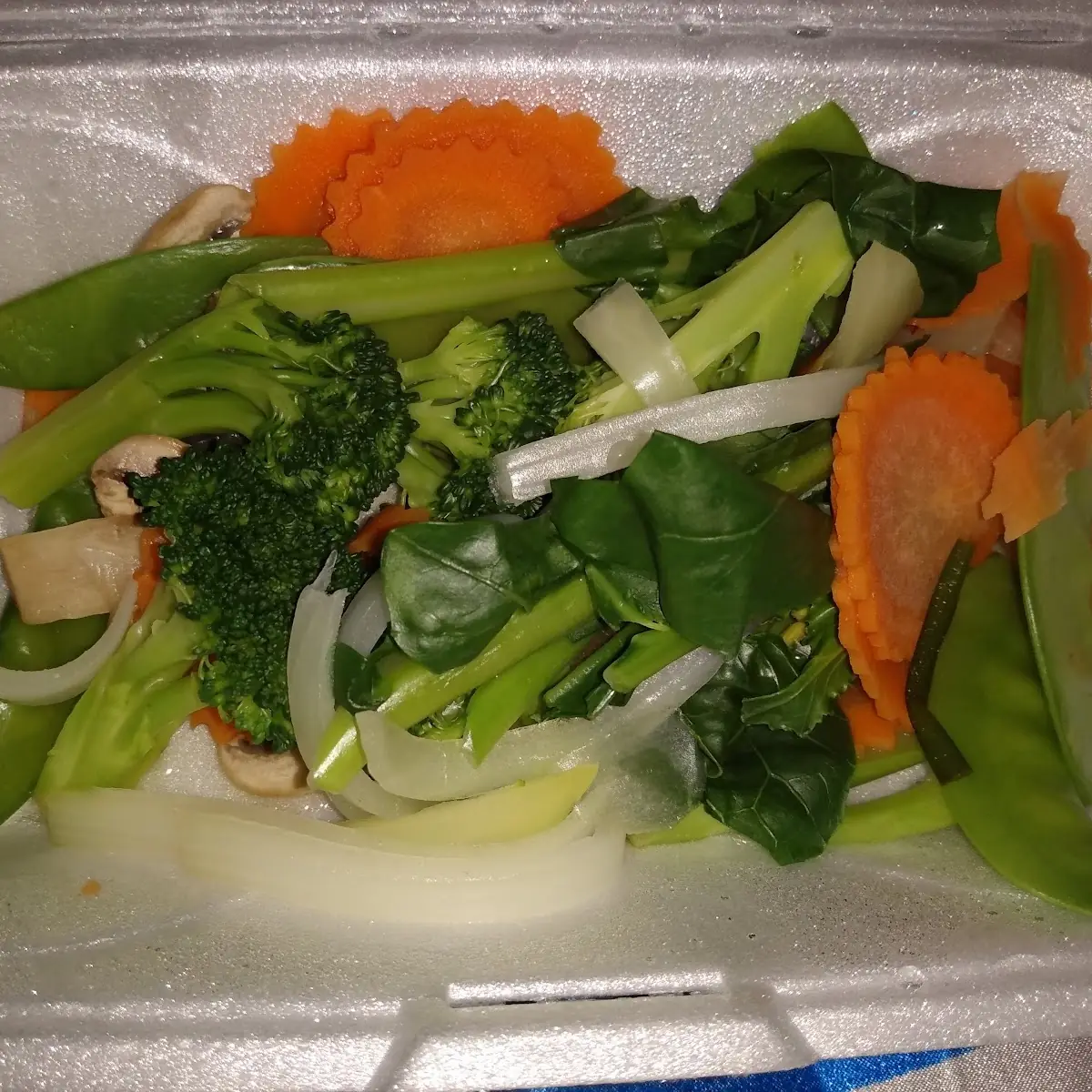 Drunken Fried Rice and Steamed Veggies