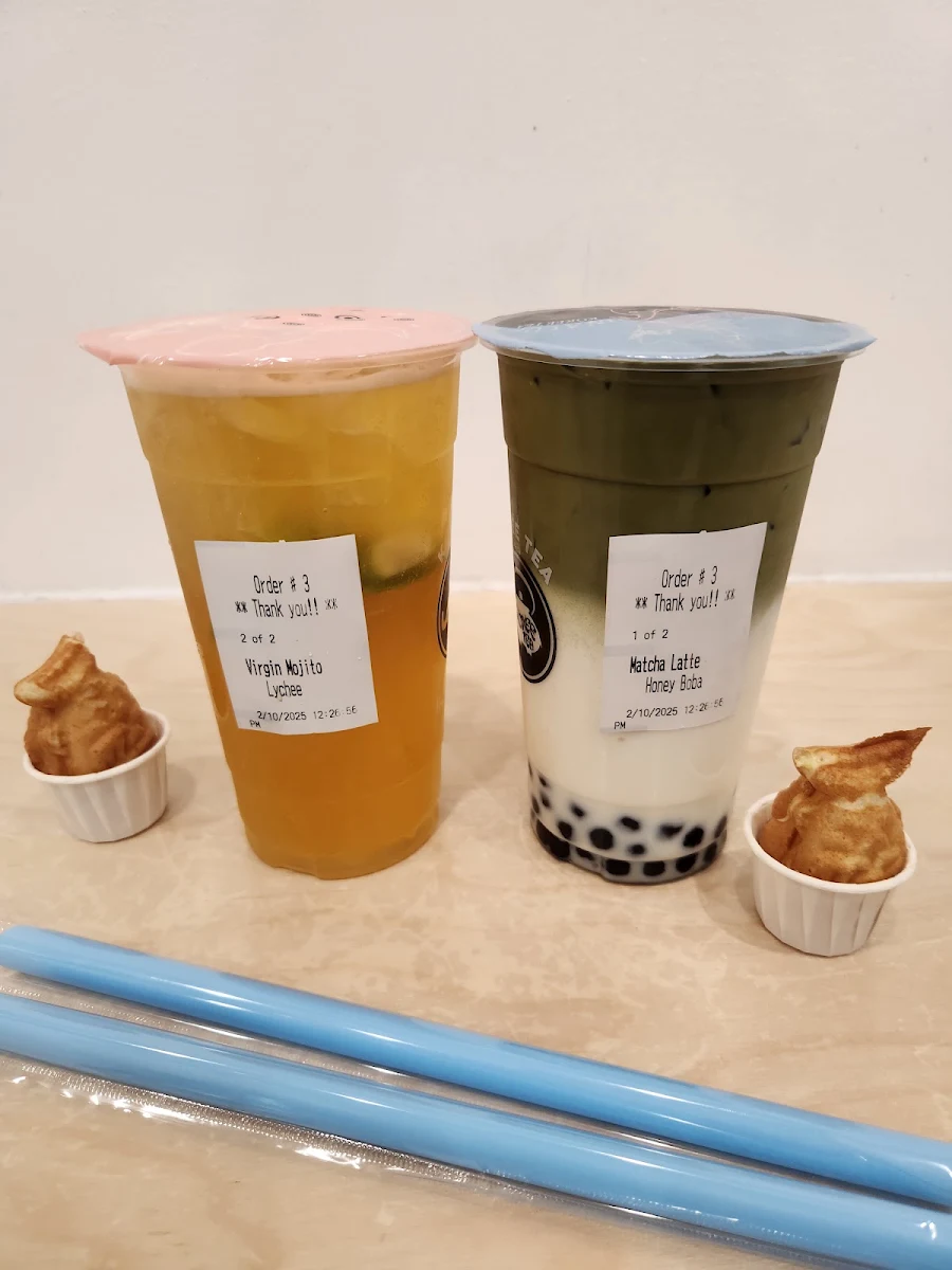 Virgin Mojito Lychee and Matcha Latte