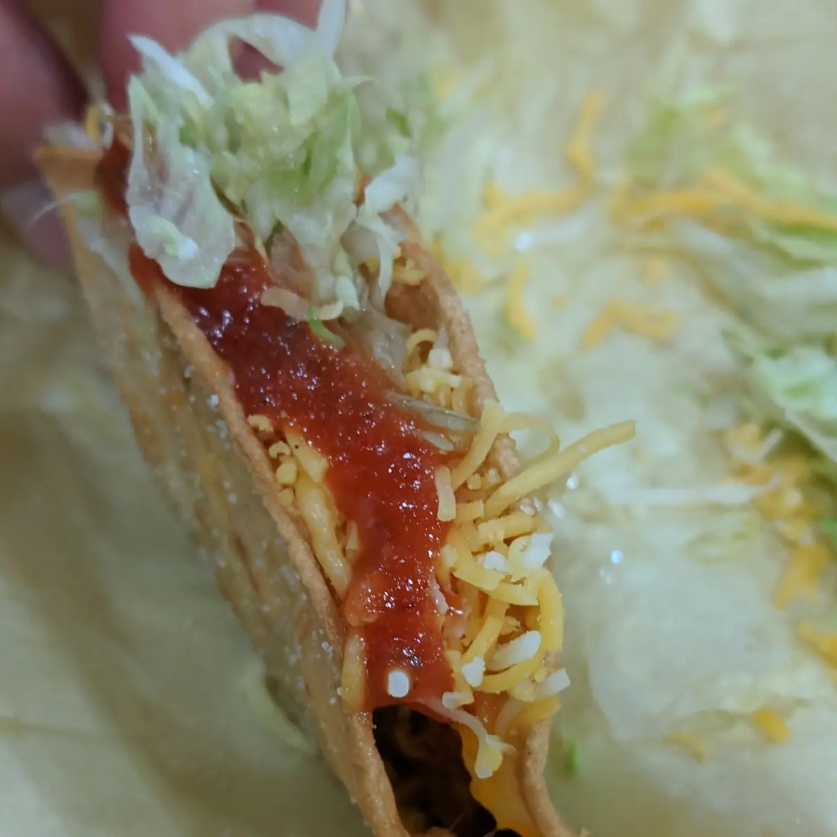 Beans Tostada Beef Taco and Rolled Tacos Special