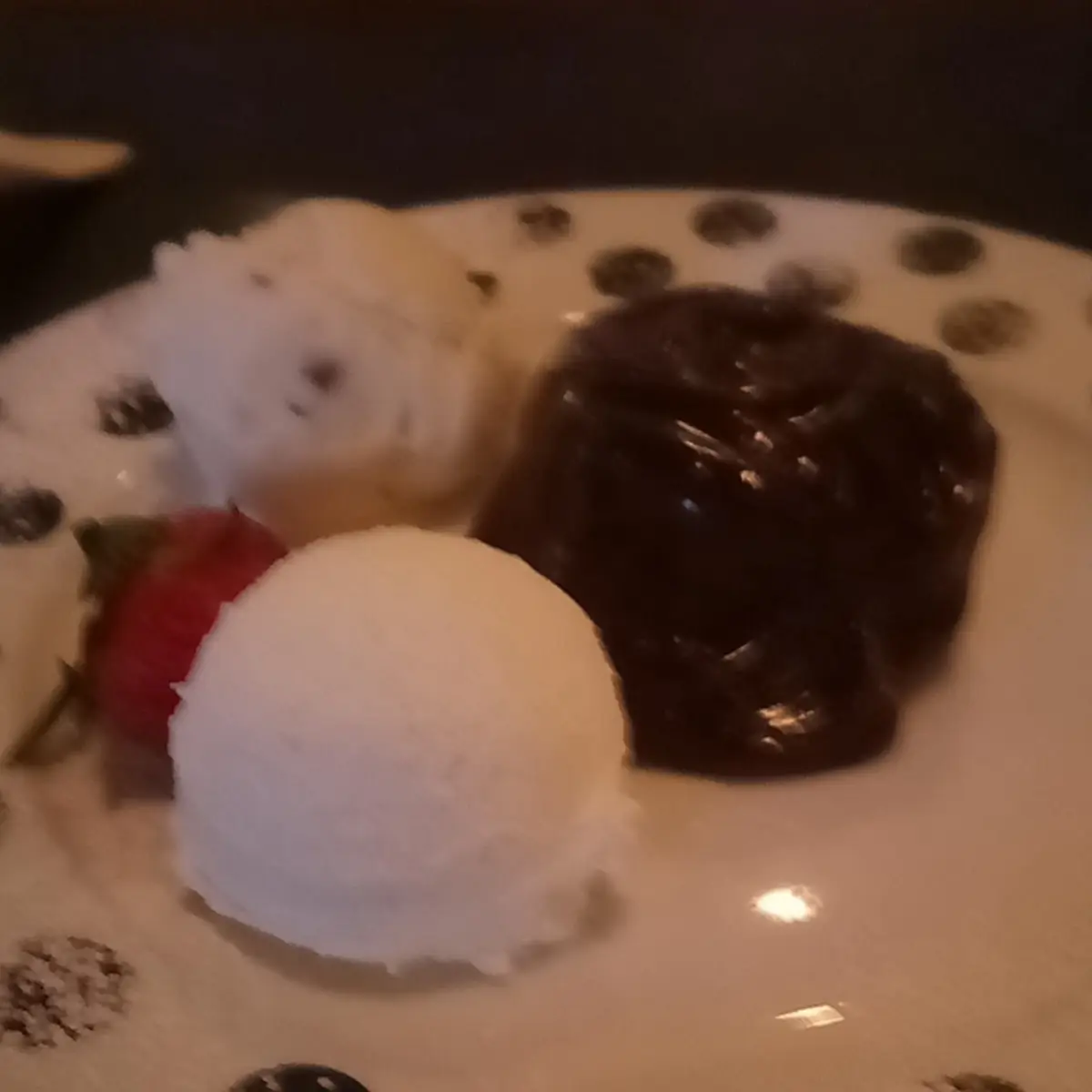 Chocolate Molten Cake with Ice Cream