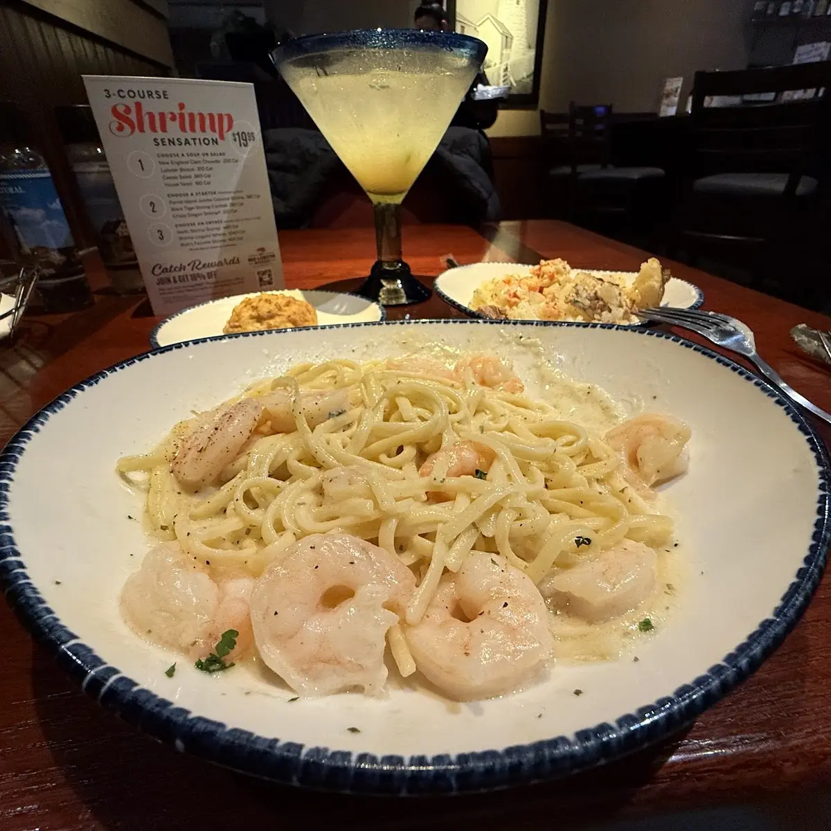 Fettuccine Alfredo with Shrimp