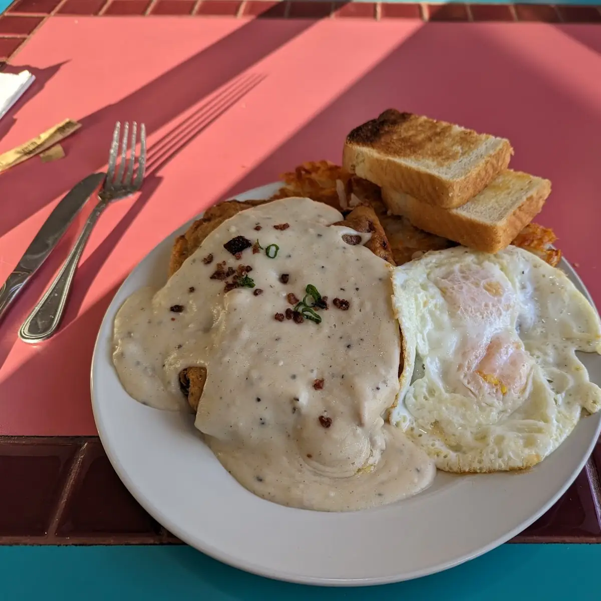 Chicken Fried Steak with Eggs