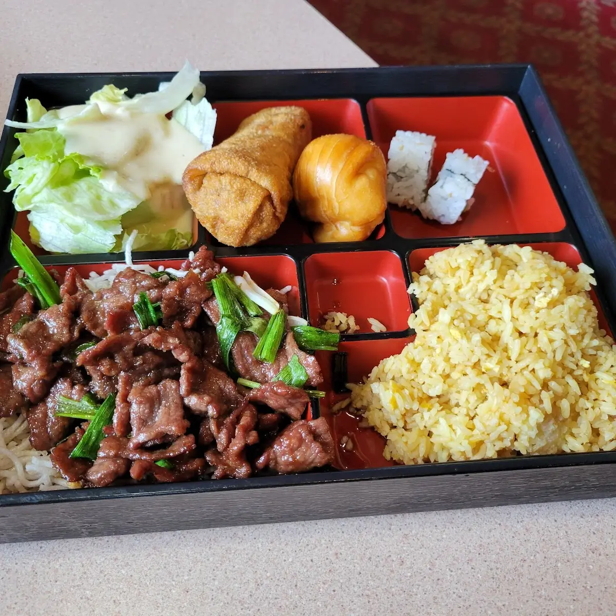 Beef Teriyaki and Tempura