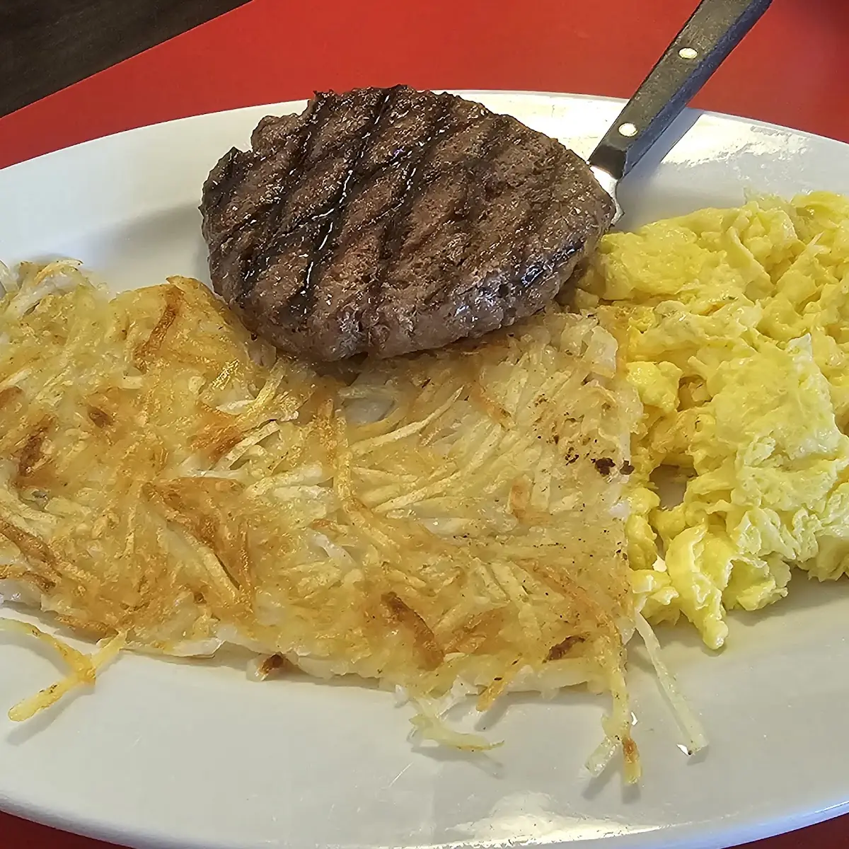 Burger Steak and Eggs