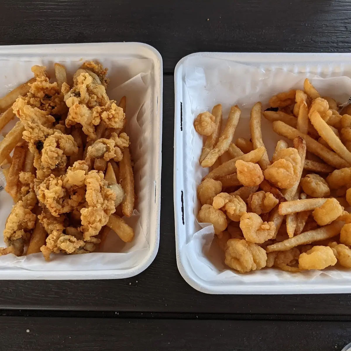 Fried Clams and Fried Shrimp