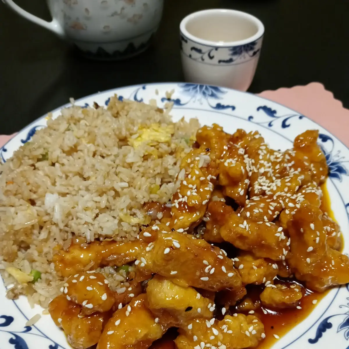 Sesame Chicken with Vegetable Fired Rice