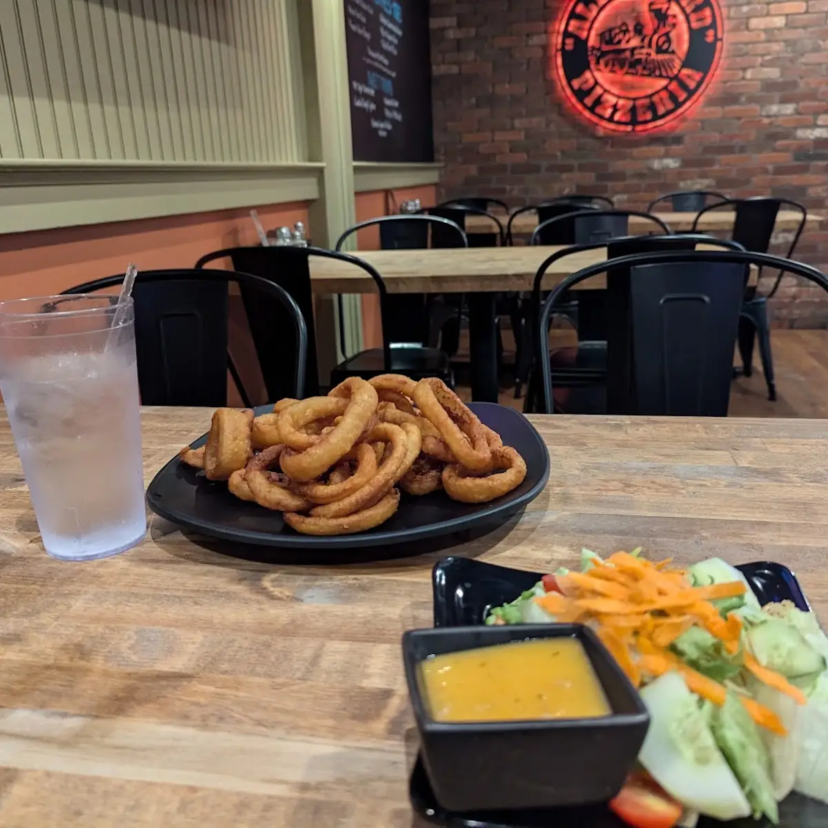 Onion Rings and a Garden Salad