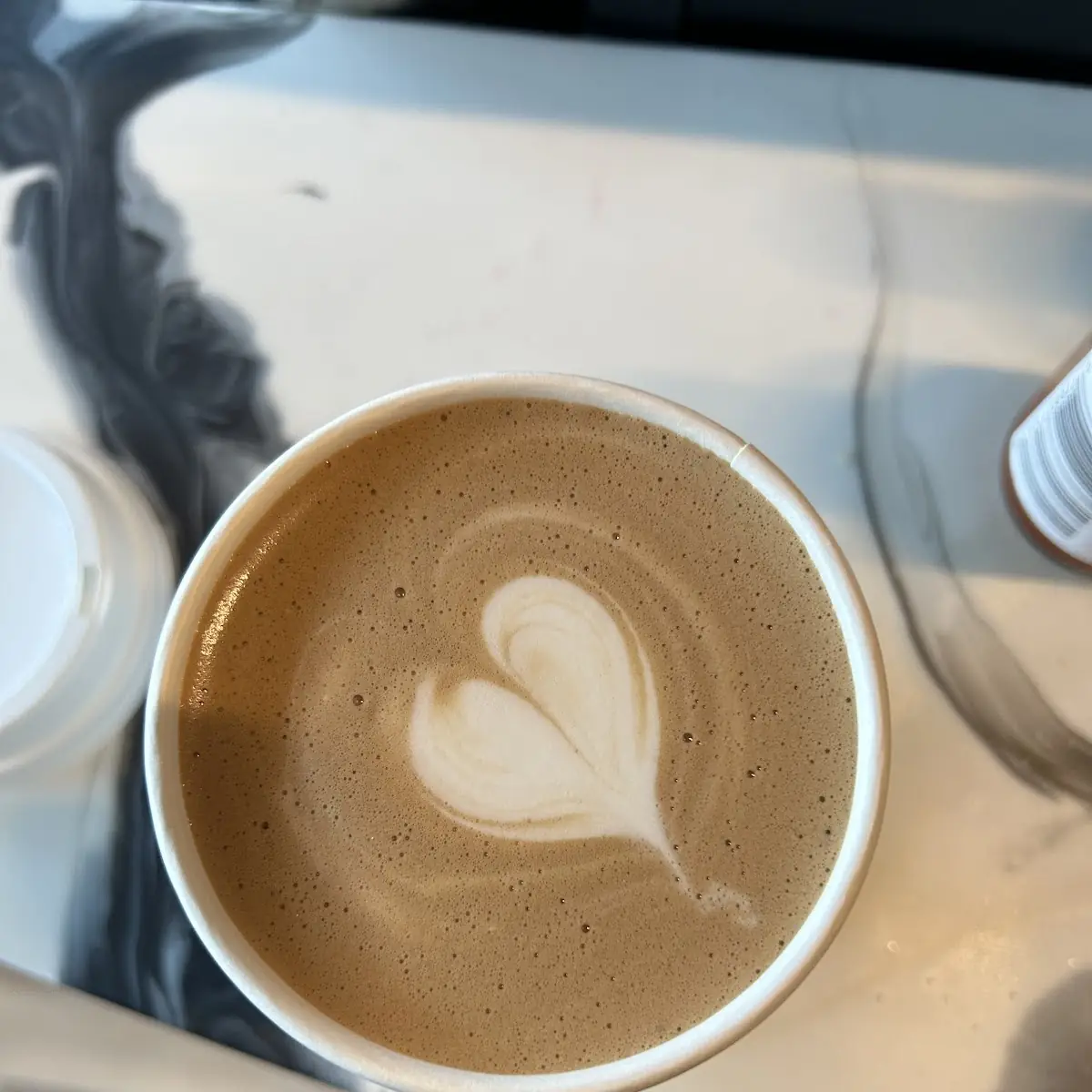 Latte with Heart-Shaped Foam Art