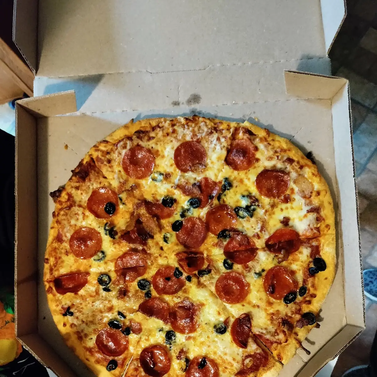 Brooklyn Black Olives Bacon Pepperoni Pizza