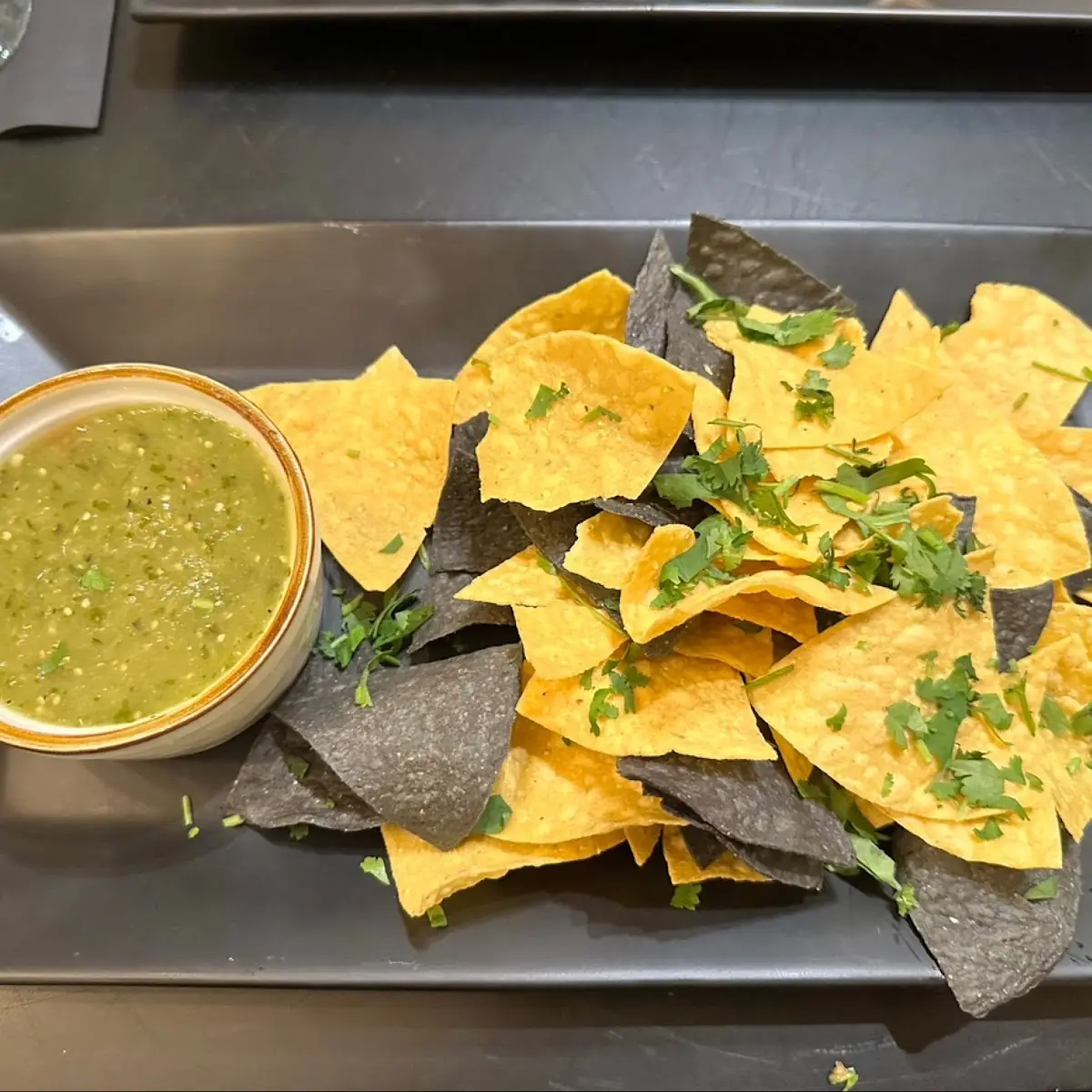 Chips and Green Salsa