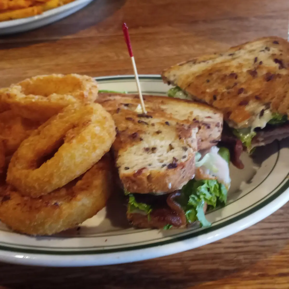 Turkey Club on Cranberry Bread