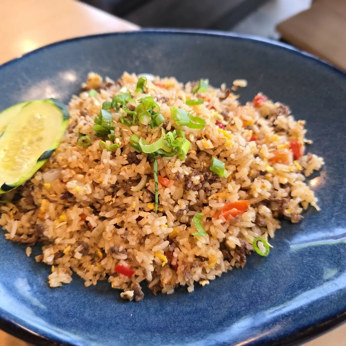 Chicken Fried Rice with Cucumber