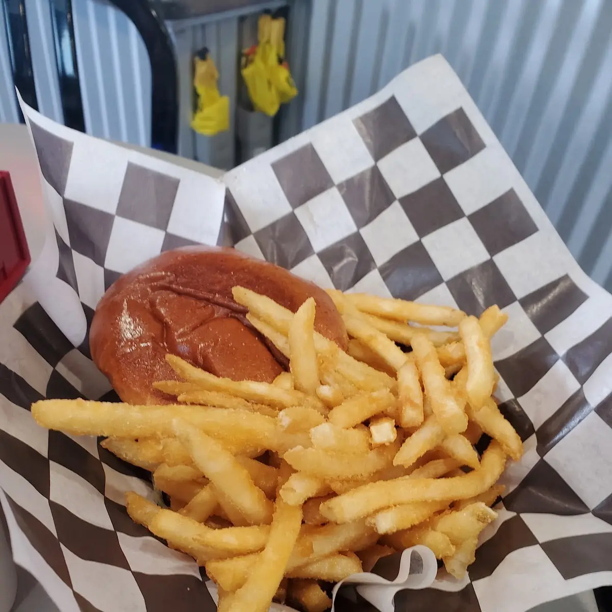 Old Fashioned Burger and Fries