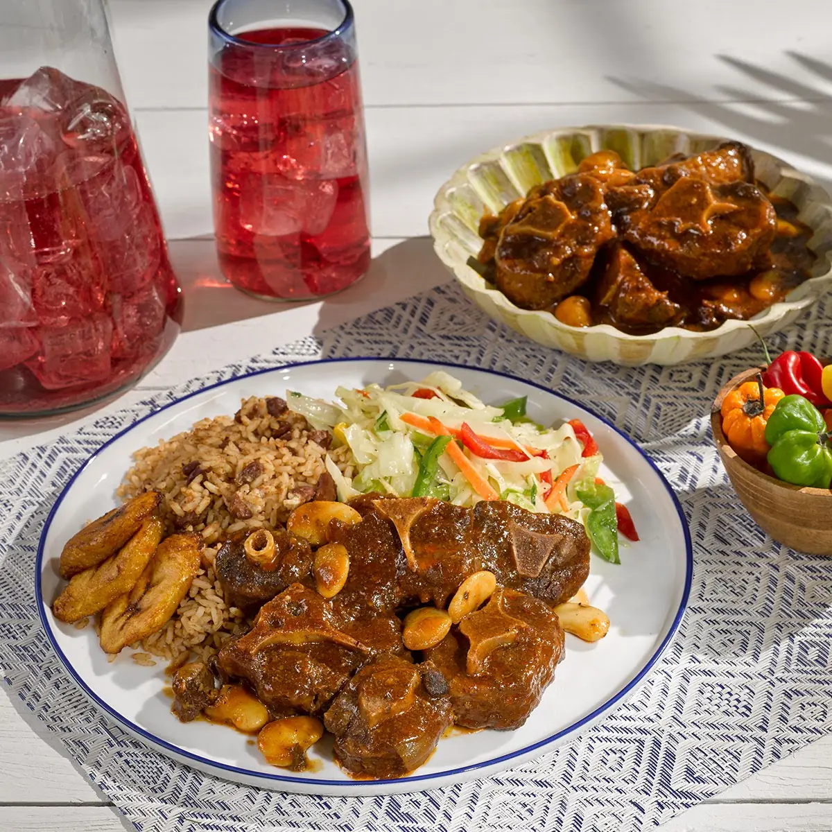 Brown Stew Chicken Family Feast