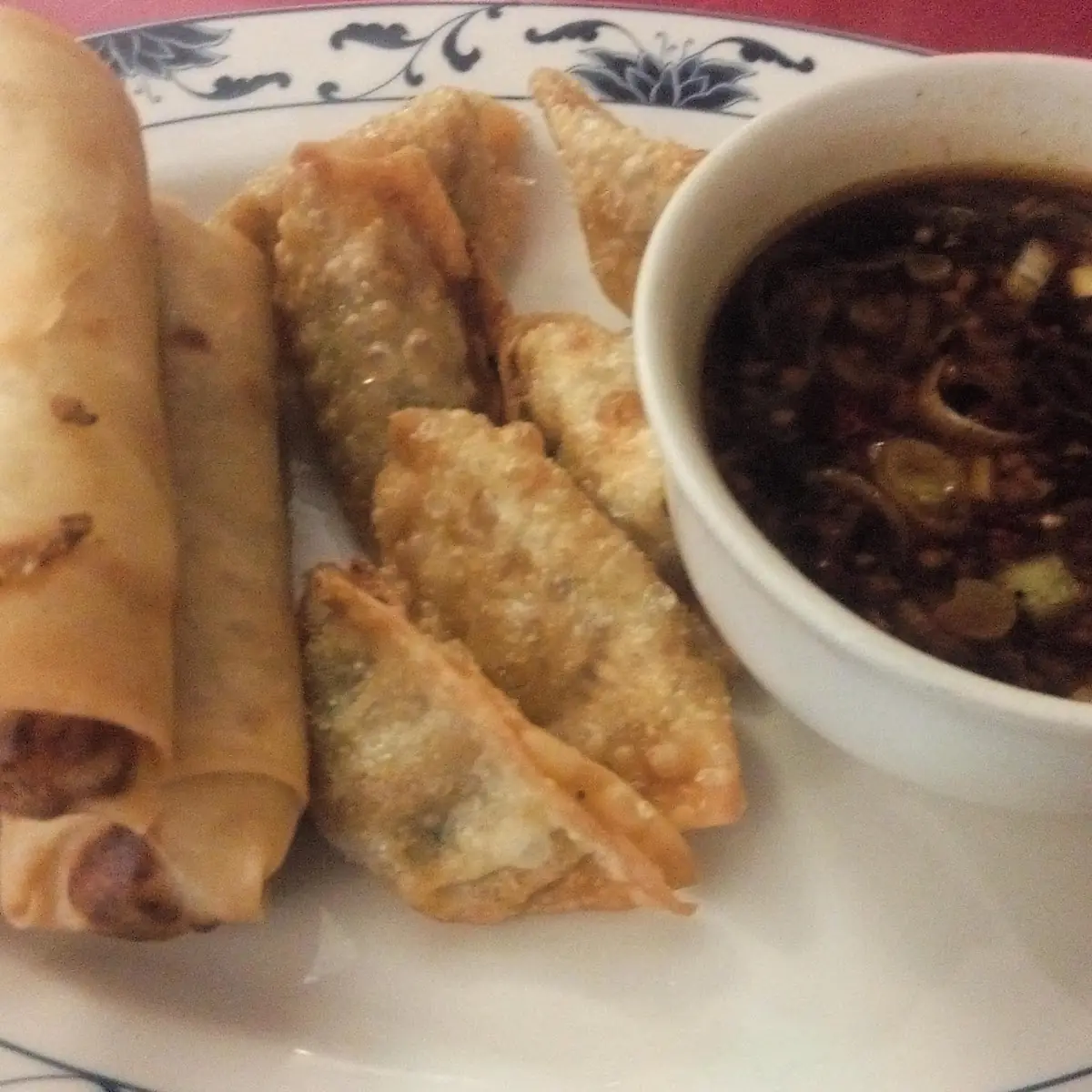 Spring Rolls and Veggie Dumplings
