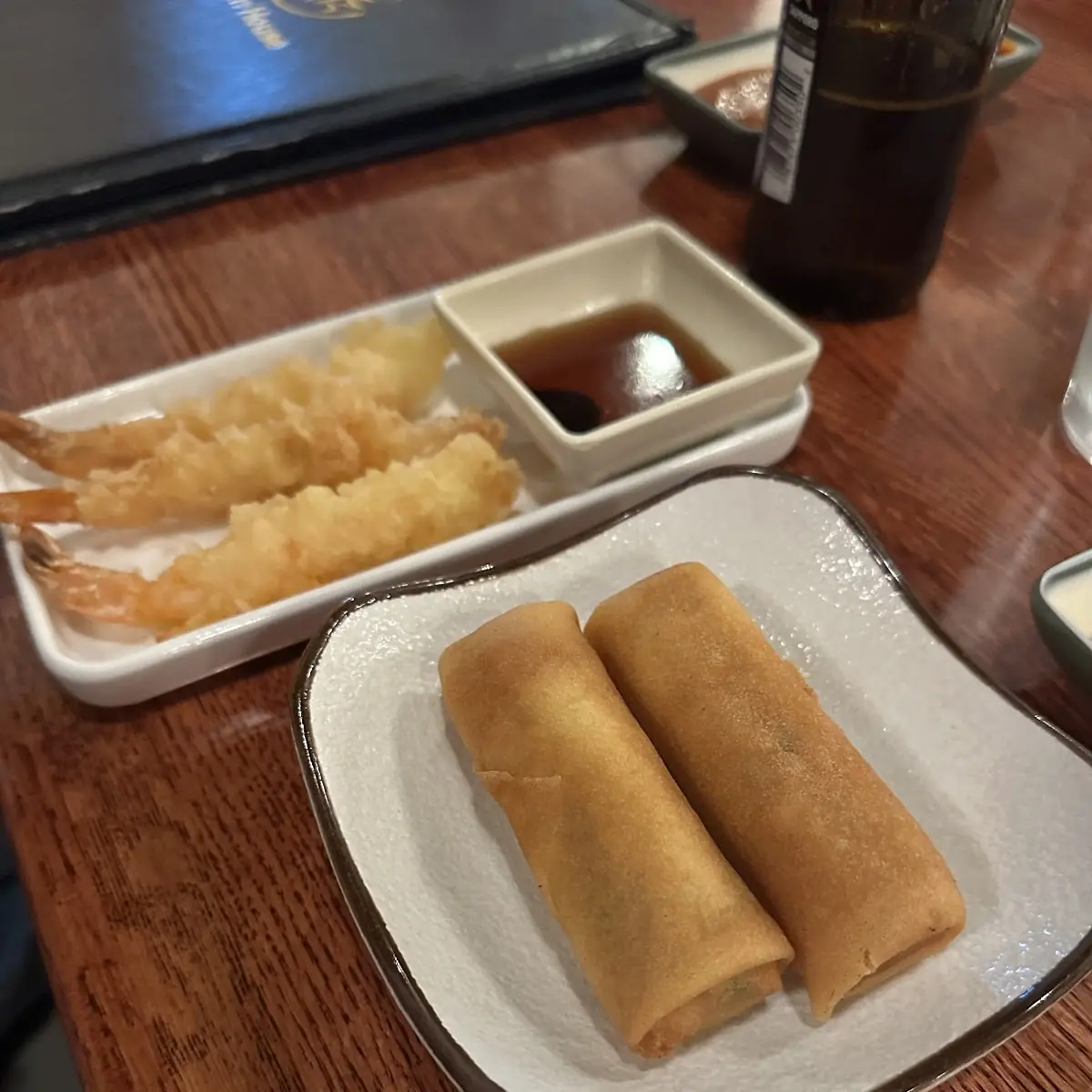 Shrimp Tempura and Spring Rolls