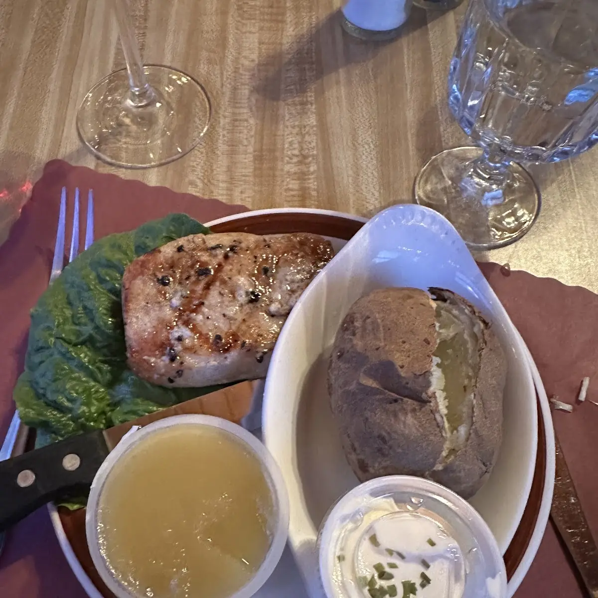 Pork Chop with Apple Sauce