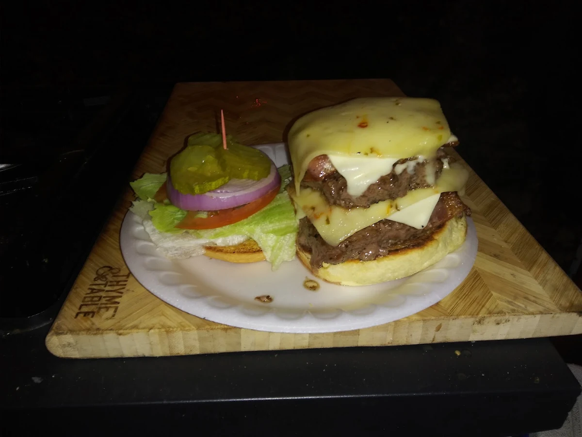 6oz Angus Beef Double Bacon Cheeseburger