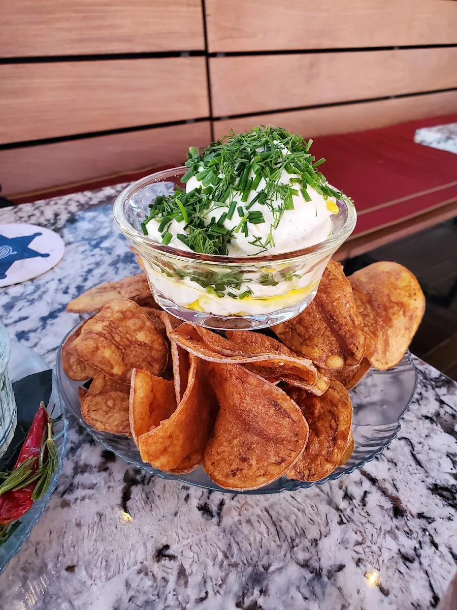 Kettle Chips and Cream Cheese Dip
