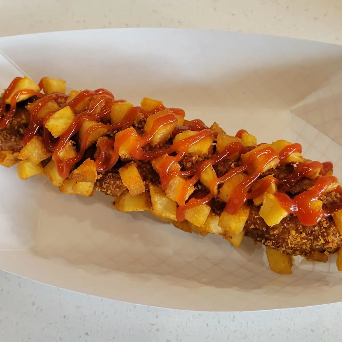 Korean Corn Dog with Potatoes