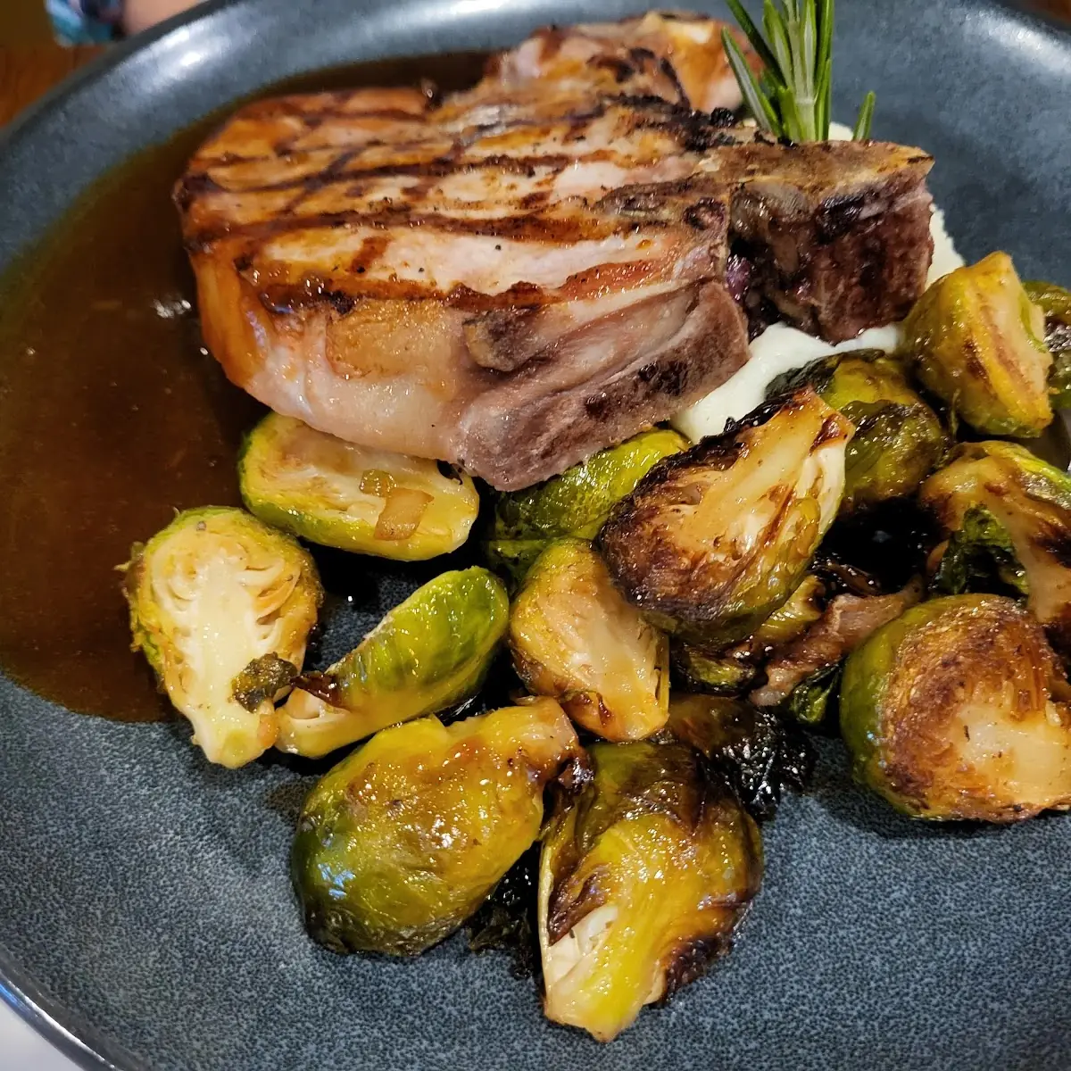 Pork Chop and Brussle Sprouts