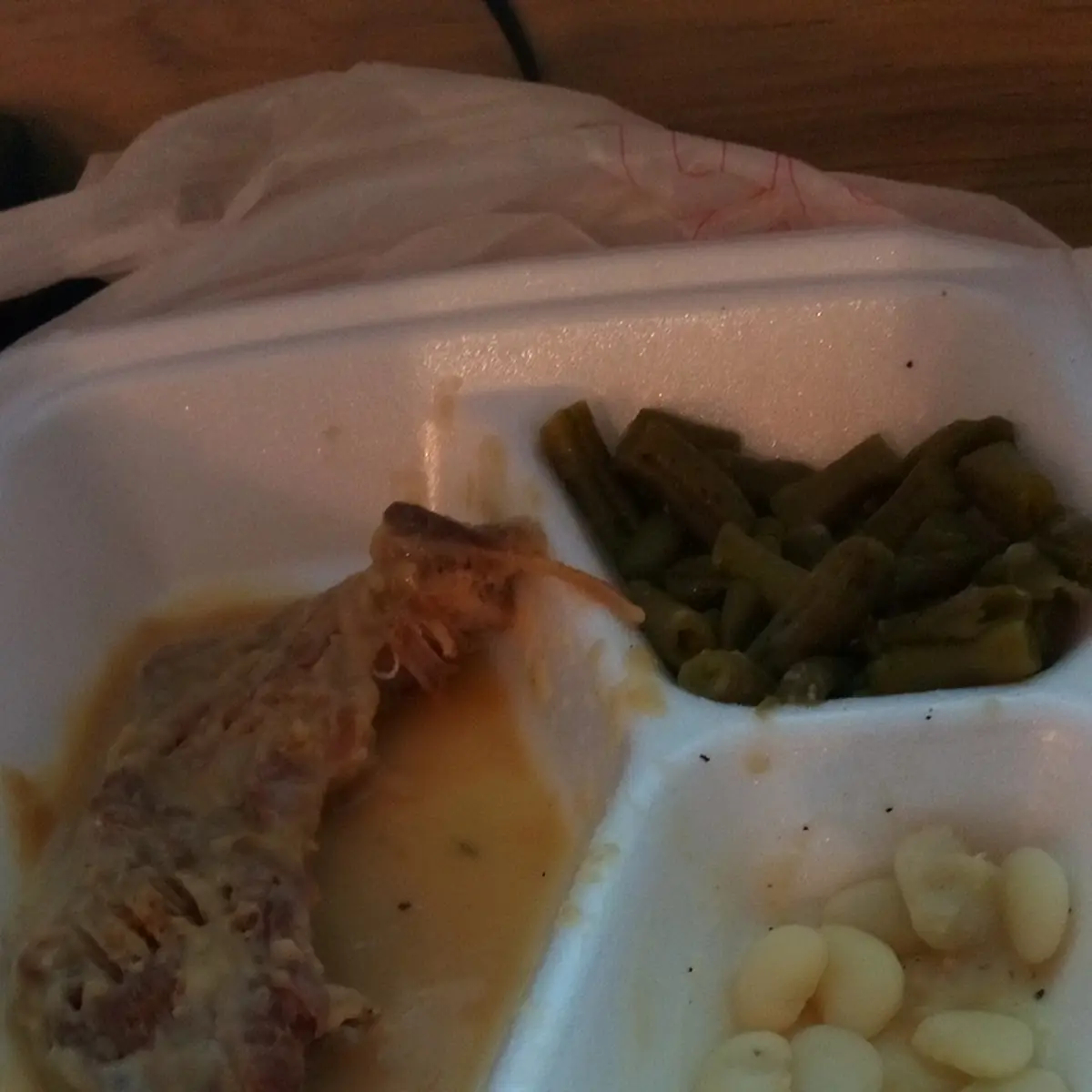 Smothered Pork Chops Lima Beans String Beans