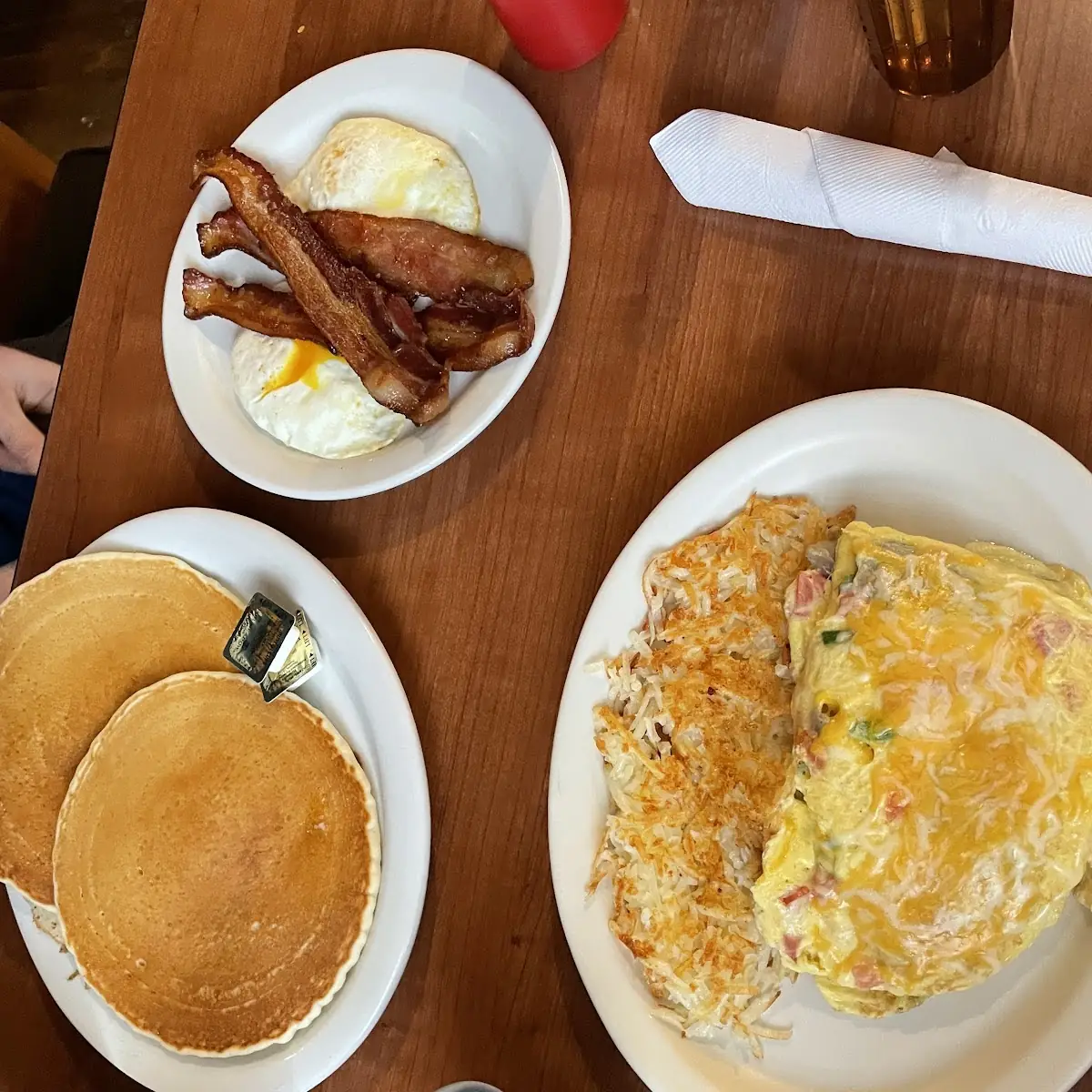 Veggie Omelette & Pancake Platter