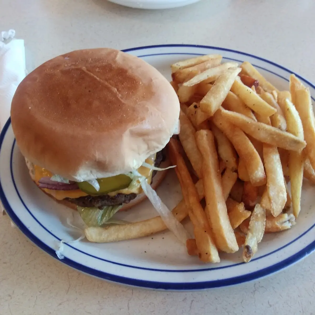 Cheeseburger with French Fries
