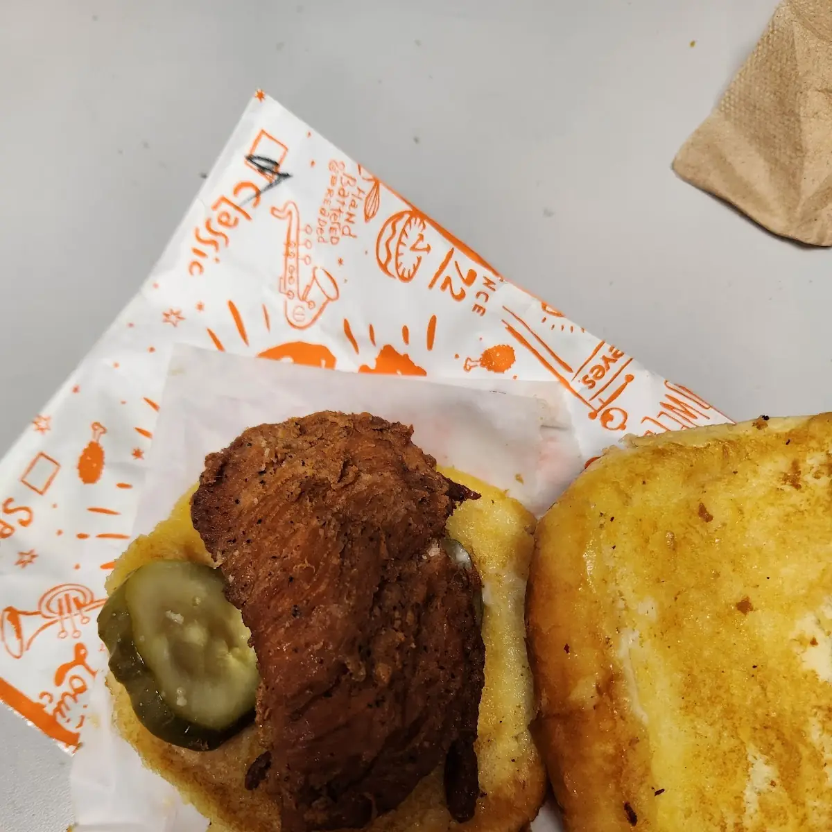 Tiny Blackened Chicken Sandwich