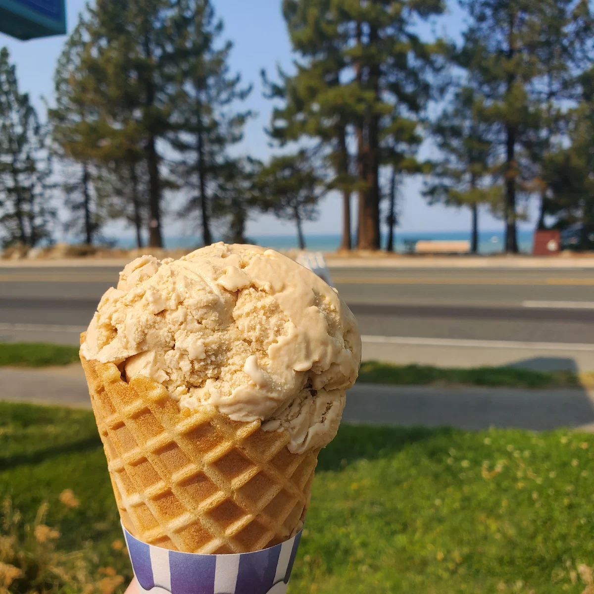 Coffee Toffee on a Waffle Cone