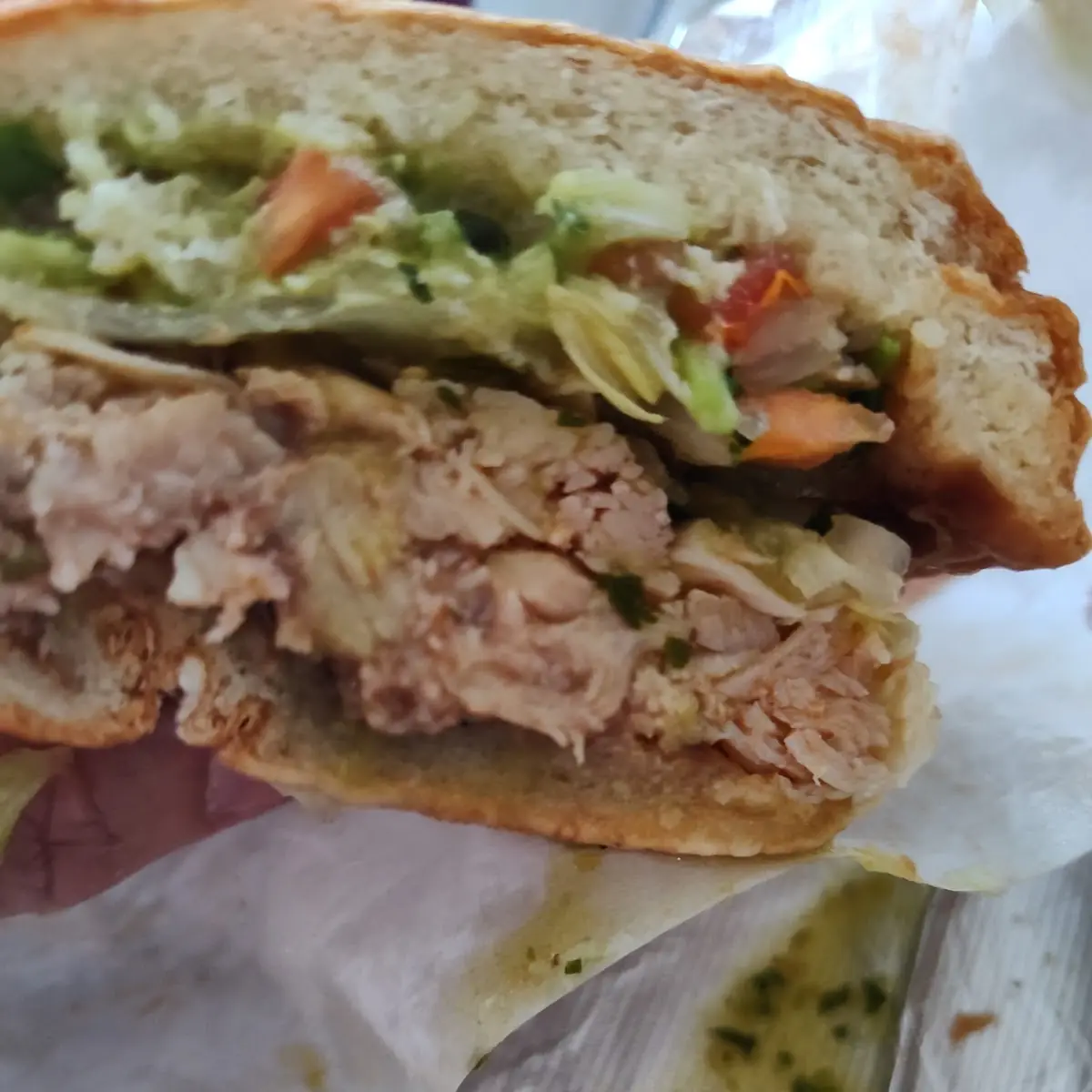 Shredded Chicken Torta