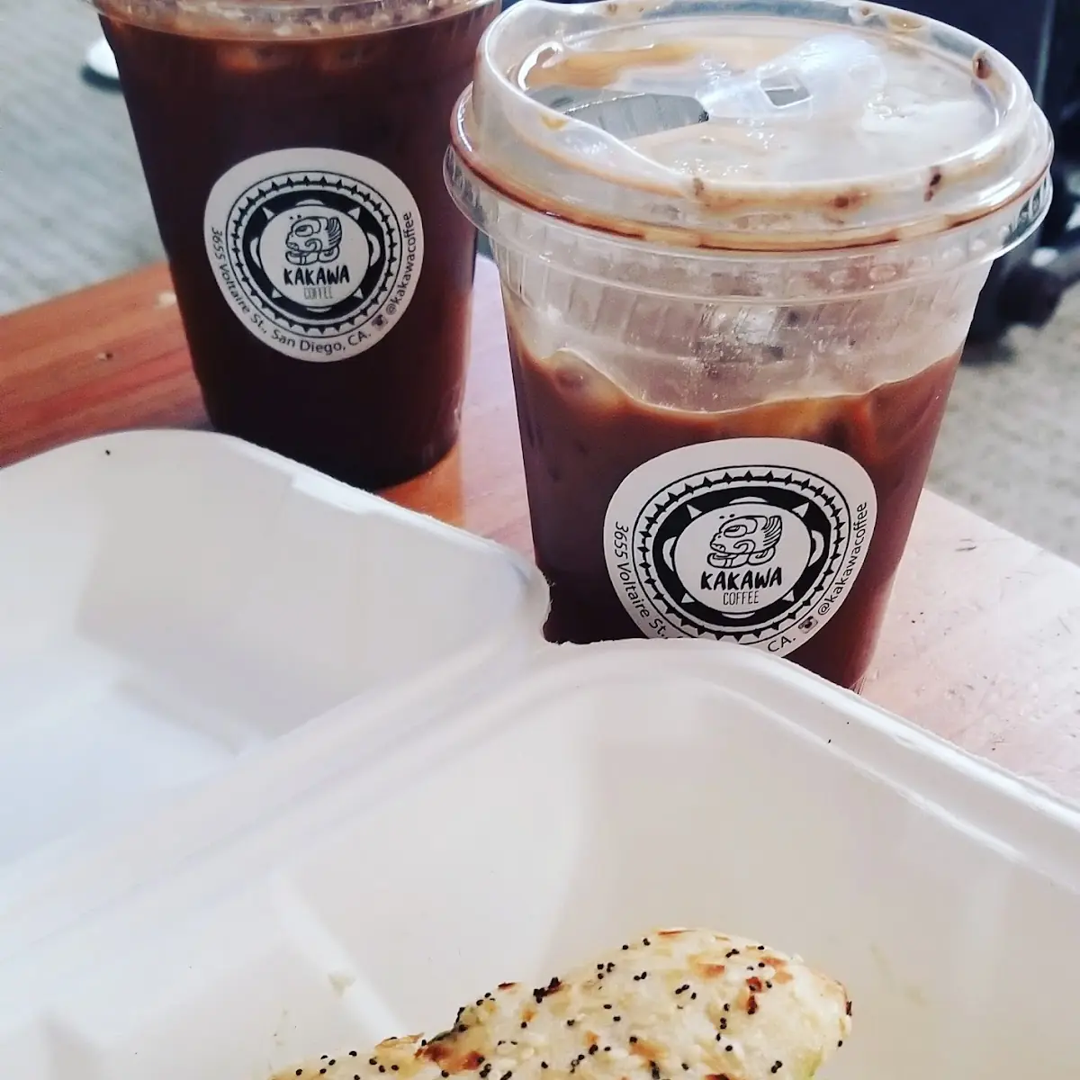 Iced Mocha with Avocado Toast