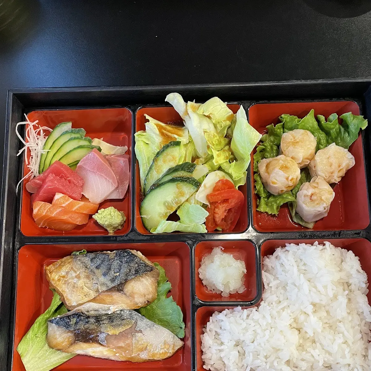 Bento Box with Sashimi