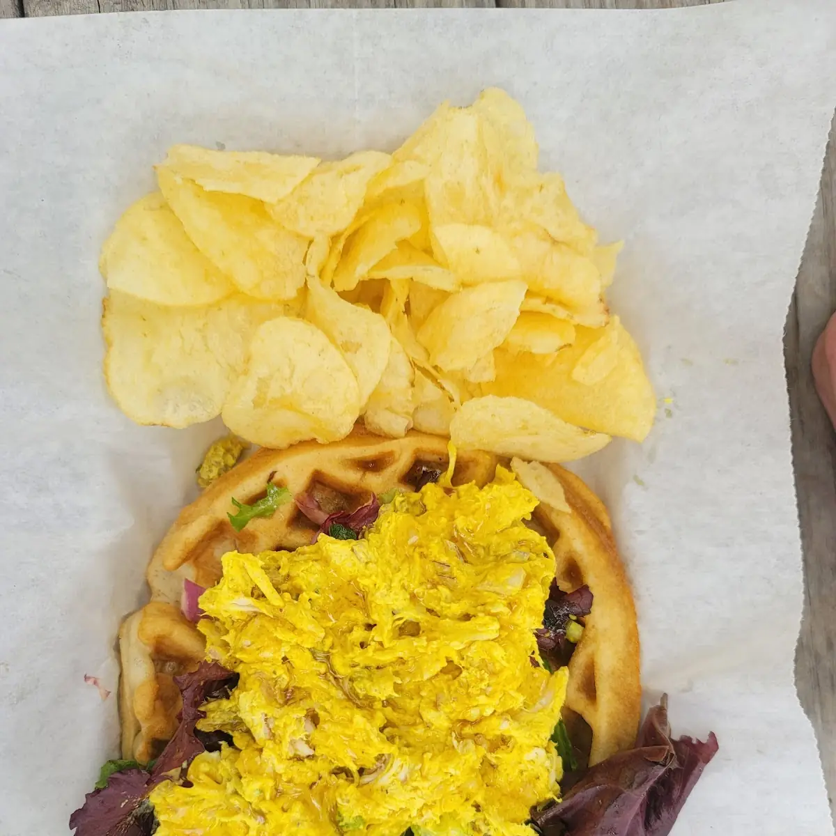 Curry Chicken and Waffle