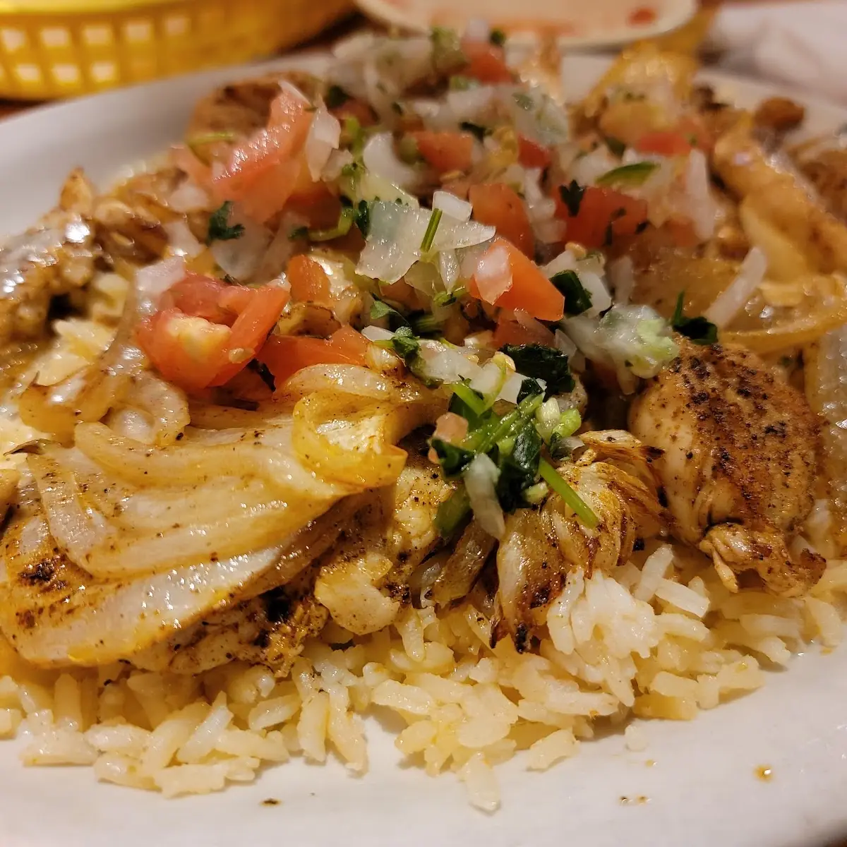 Fajita Salad on Rice