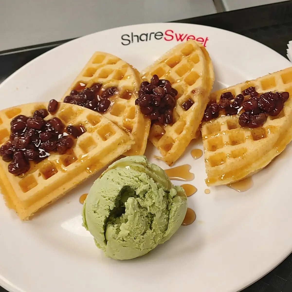 Matcha Red Bean Waffle