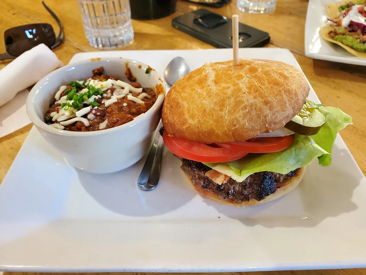 Burger with Bison Chili