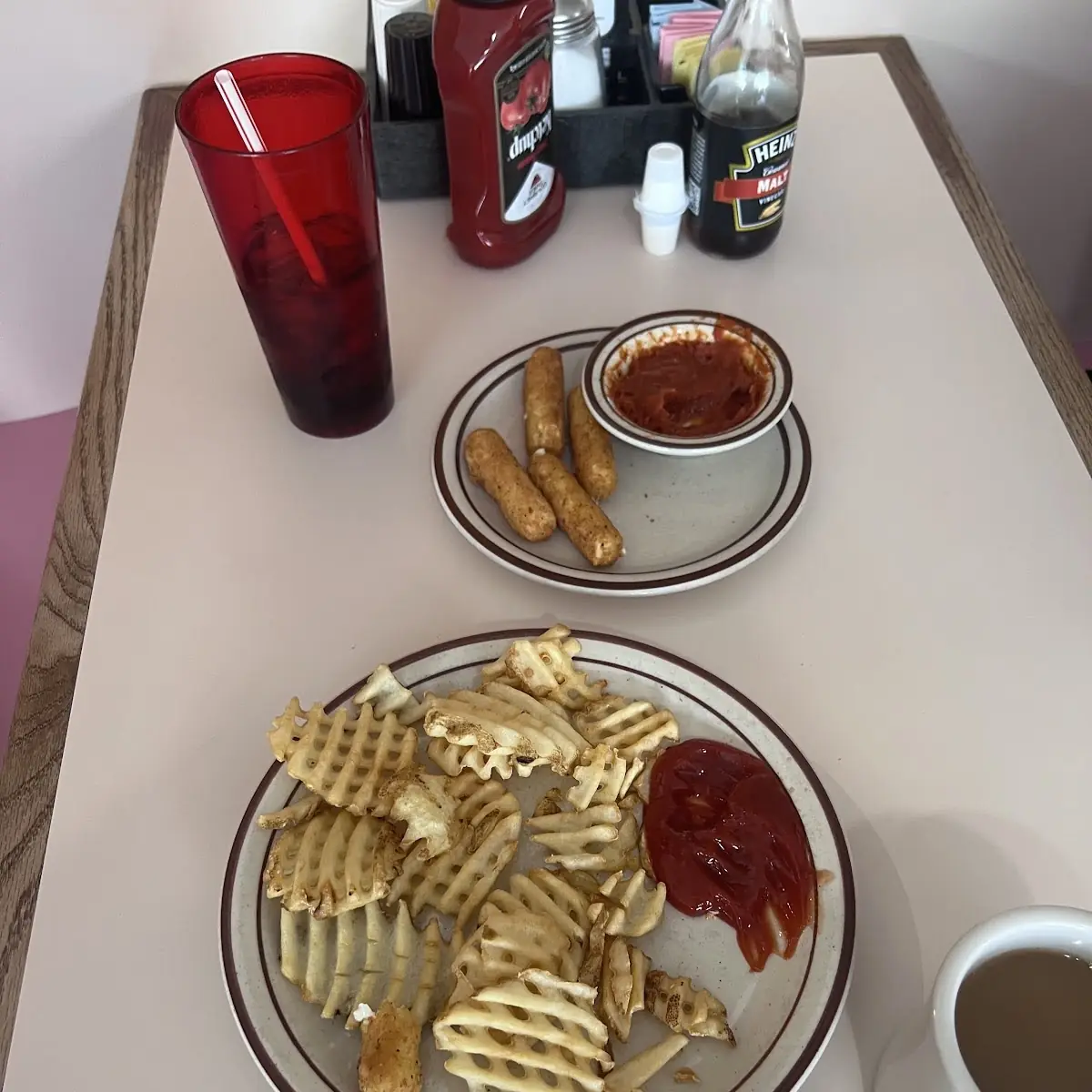 Mozzarella Sticks and Waffle Fries