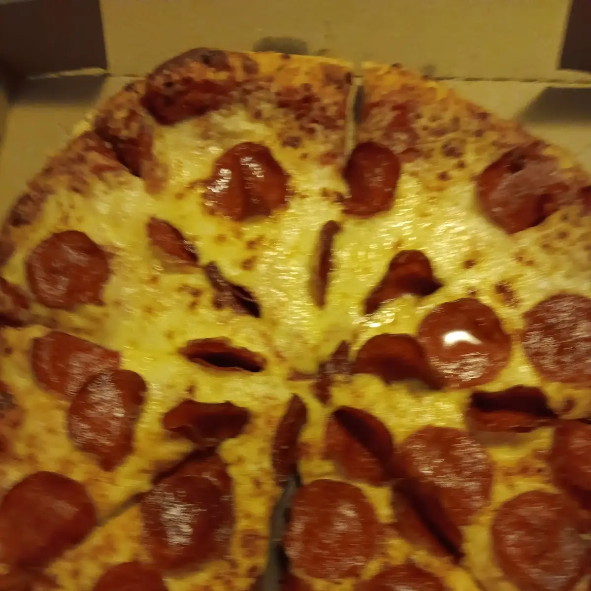 Pepperoni Pizza Slacking on My Extra Cheese Pizza