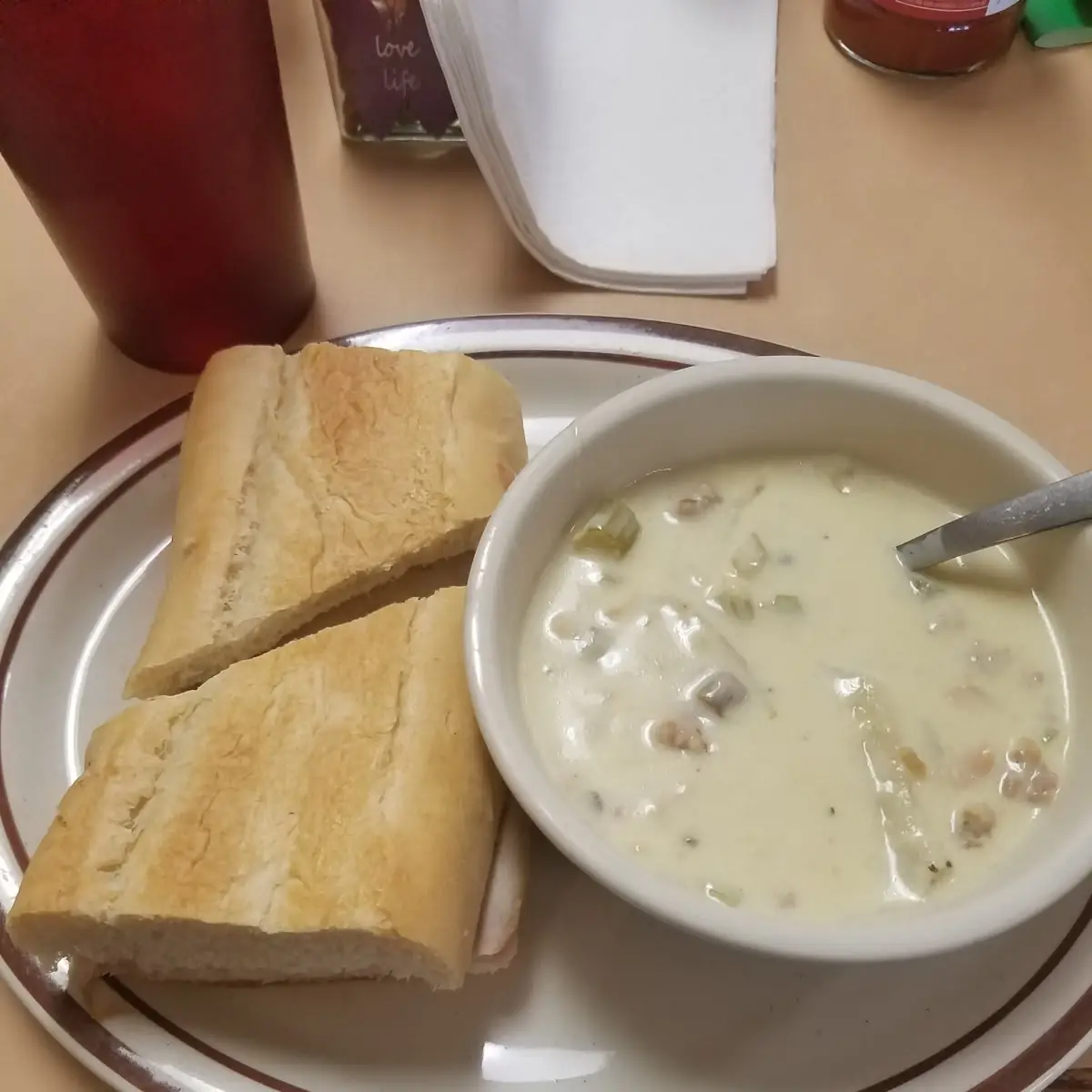 Cuban Sandwich and Clam Chowder