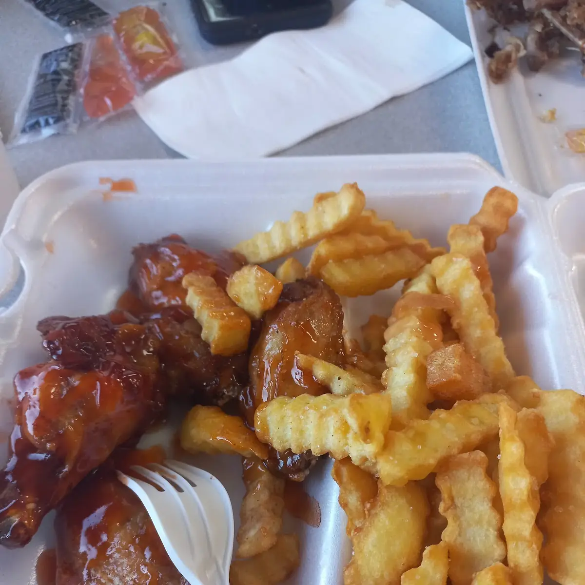 Chicken Wings and Fries