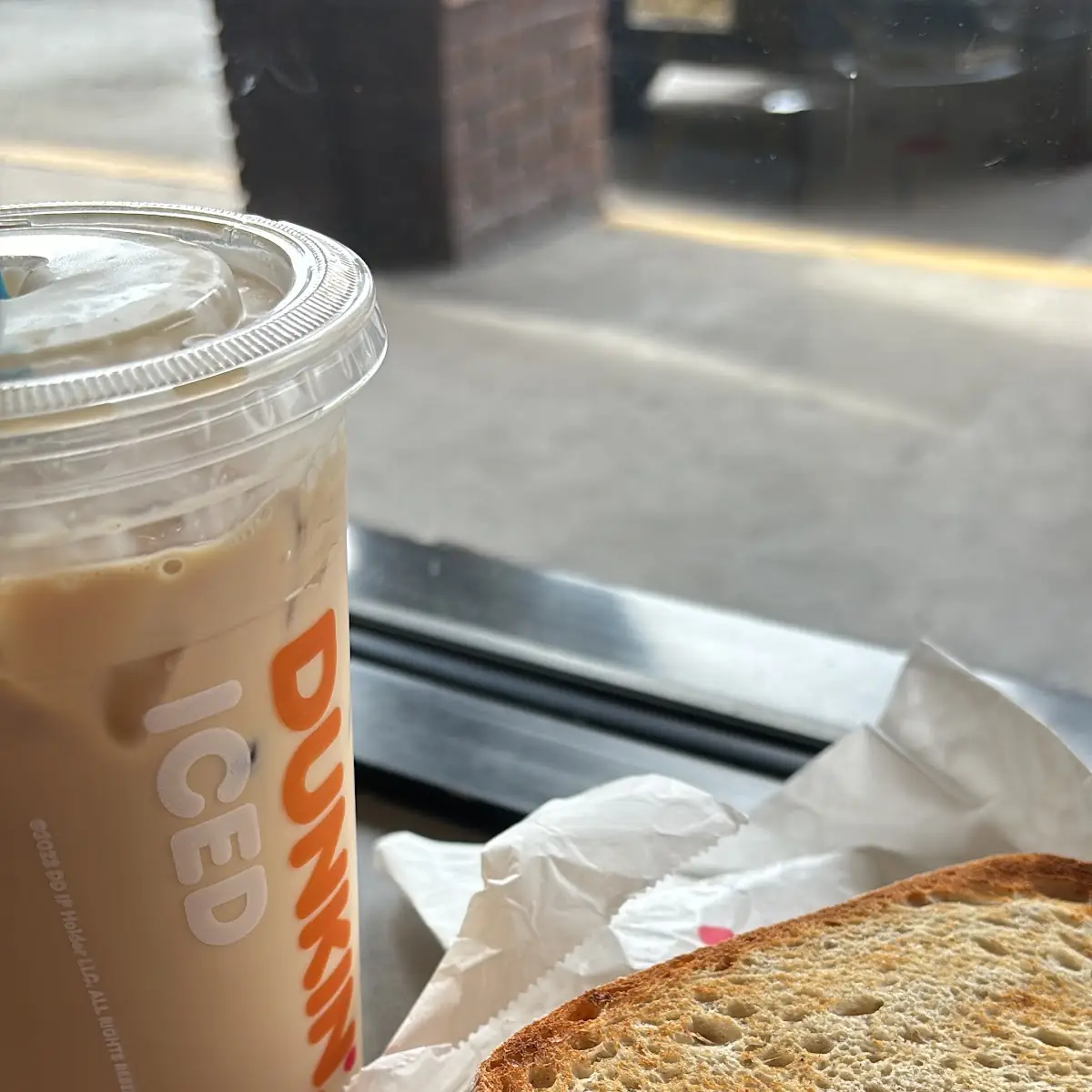 Iced Coffee and Sourdough Toast
