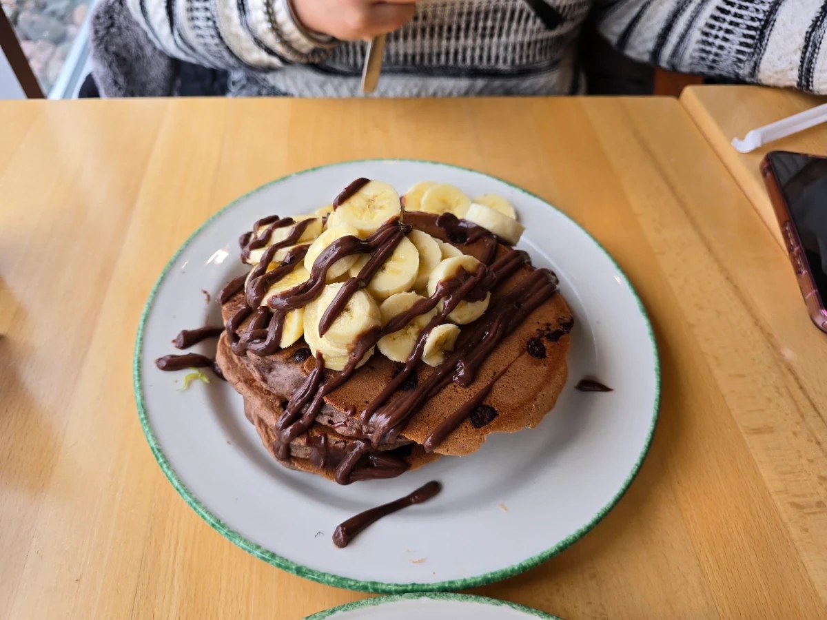 Mountain of Bananas on a Waffle for Adam