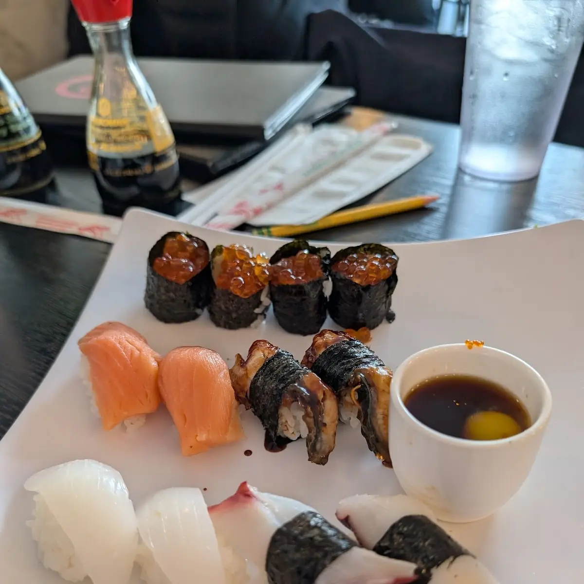Nigiri Assortment and Quail Egg Shooters