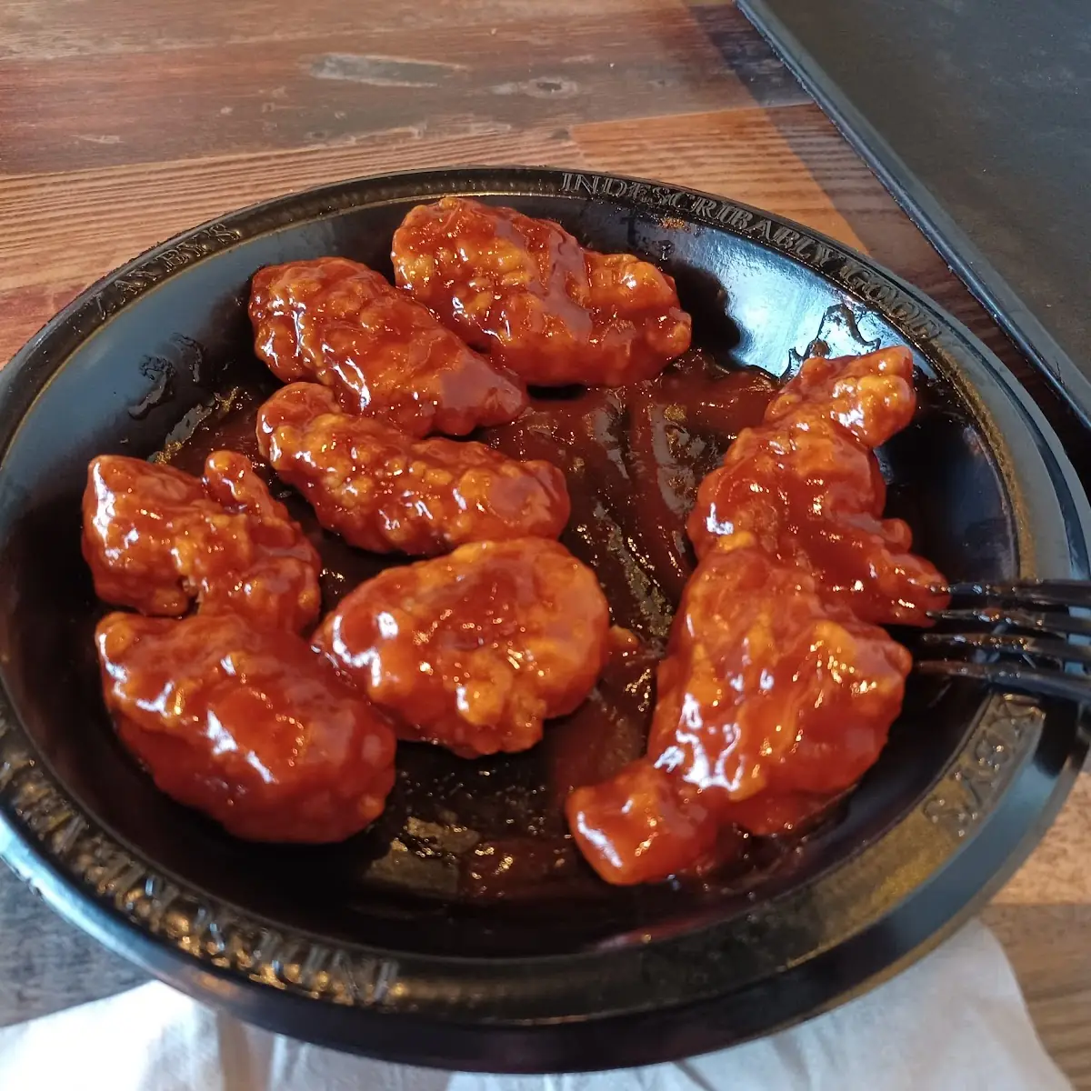 Boneless Chicken Wings with BBQ Sauce