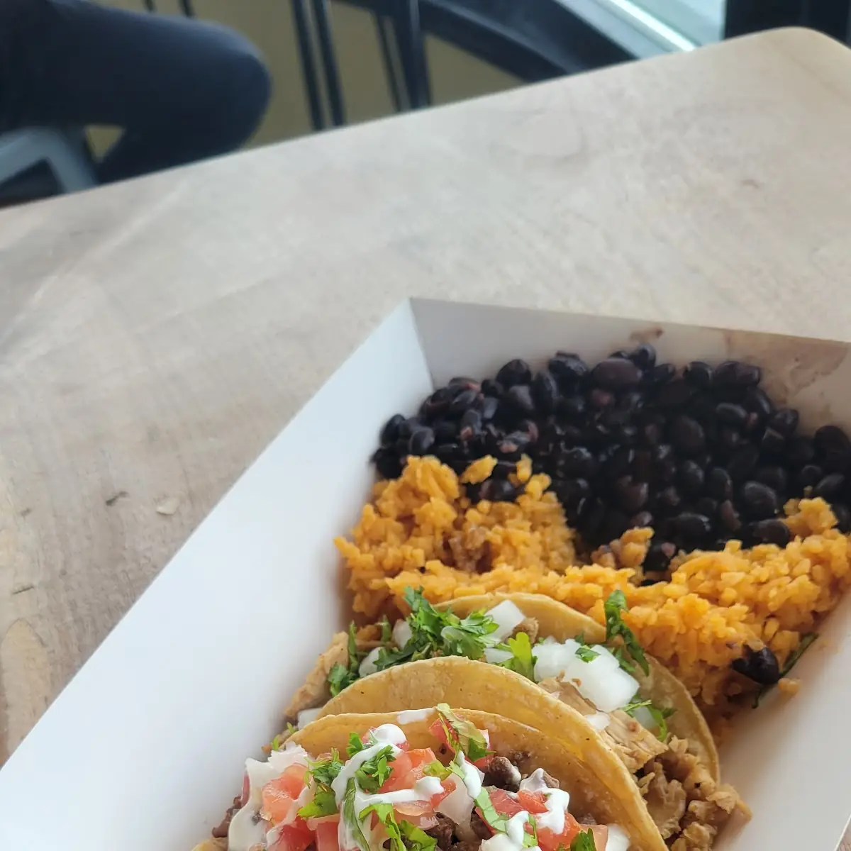 Steak Taco Combo Fried Rice and Beans