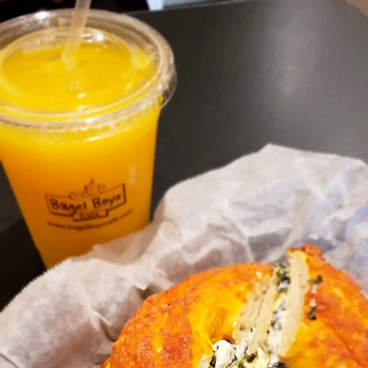 Spinach Bacon Egg and Artichoke Bagel Is a Favorite