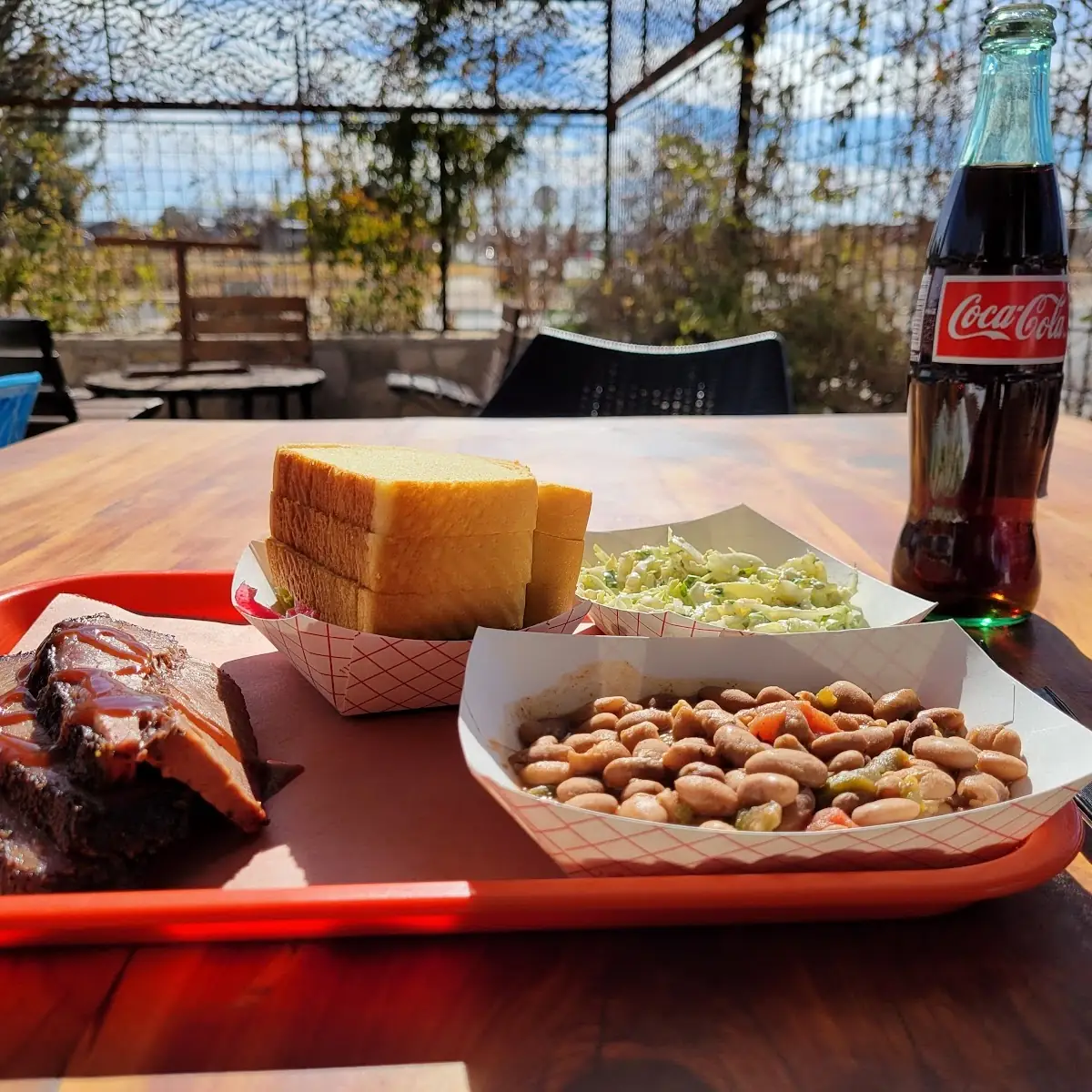Brisket Pinto Beans and Slaw