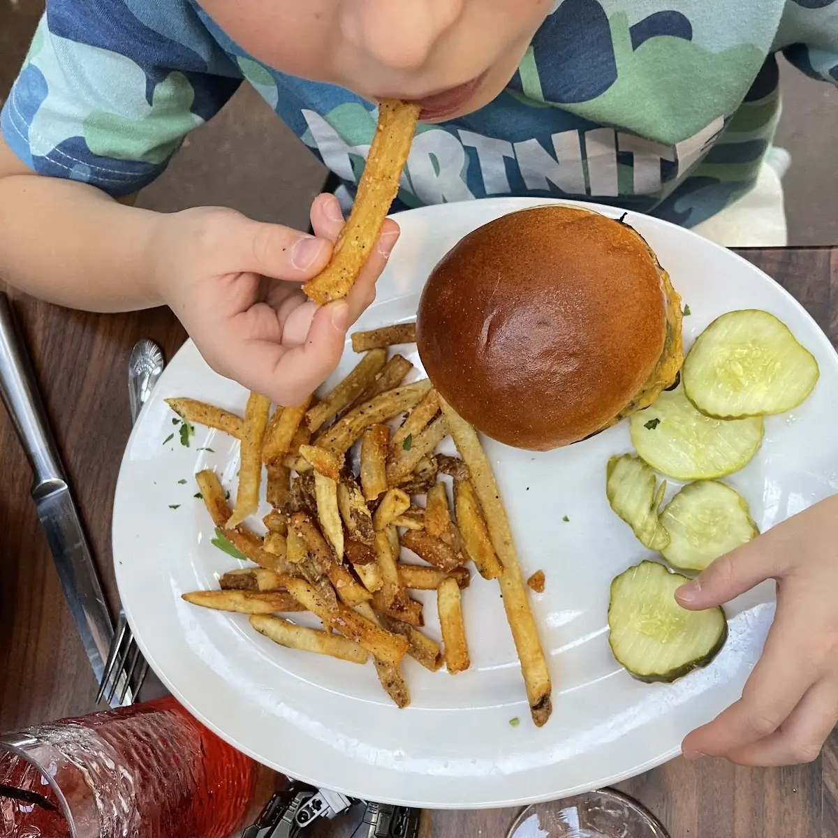 Kids Cheeseburger and Fries